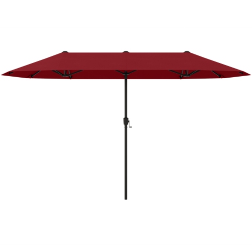 Gymax 13 FT Double-sided Patio Umbrella Outdoor Large Twin Size Umbrella