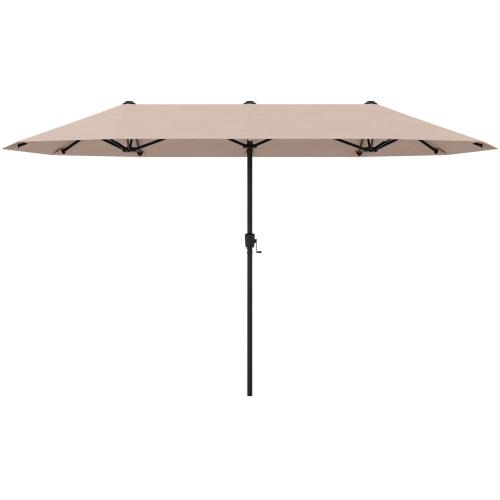 Gymax 13 FT Double-sided Patio Umbrella Outdoor Large Twin Size Umbrella