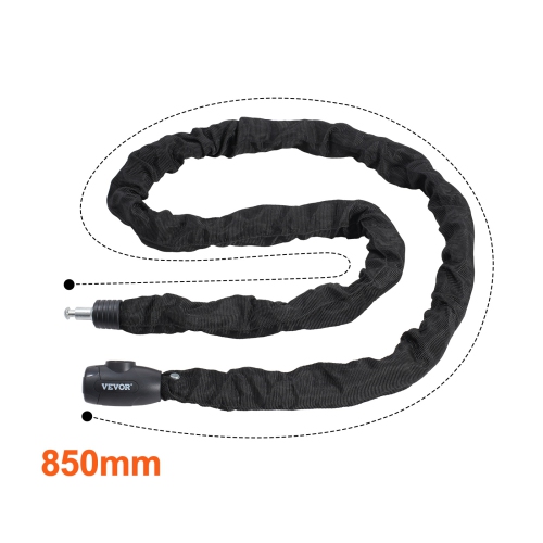 VEVOR 5.91 Ft Bike Chain Lock, Combination Bicycle Chain Lock with 4 Keys, Heavy Duty Anti-Theft High Security Bike Locks, Perfect for Bike,