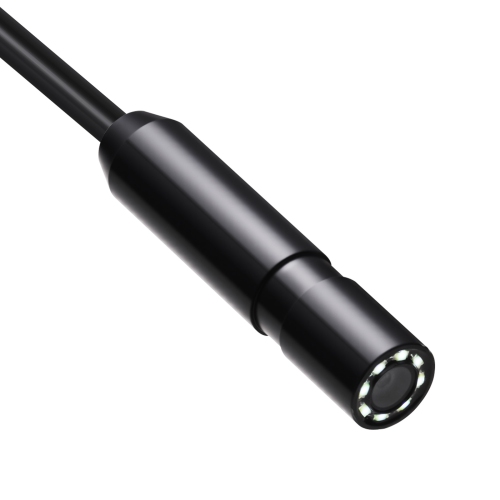 Caméra d'endoscope VEVOR 1920P HD avec lumière, lunette pour Android & iOS, 8 caméras d'inspection LED avec câble semi-rigide de 16,4', zoom 2X,