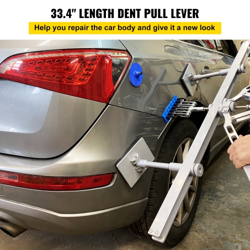 VEVOR 85CM Car Dent Puller Kit, Dent Pull Lever 6 Claw Hook Accessories, Paintless Dent Removal Kit Dent Pull Lever Bar Kit for Auto Body Repair Door
