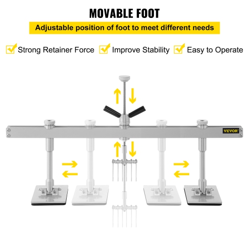 VEVOR 85CM Car Dent Puller Kit, Dent Pull Lever 6 Claw Hook Accessories, Paintless Dent Removal Kit Dent Pull Lever Bar Kit for Auto Body Repair Door