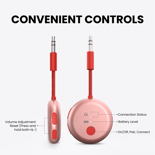 SoundJet R1 d'Avantree – Adaptateur Bluetooth pour écouteurs et AirPods Travel Flight, aptX Adaptive, batterie 20H, émetteur audio sans fil avec jeu
