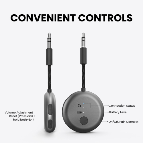 SoundJet R1 d'Avantree – Adaptateur Bluetooth pour écouteurs et AirPods Travel Flight, aptX Adaptive, batterie 20H, émetteur audio sans fil avec jeu