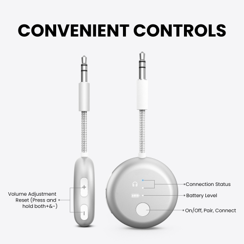 SoundJet R1 d'Avantree – Adaptateur Bluetooth pour écouteurs et AirPods Travel Flight, aptX Adaptive, batterie 20H, émetteur audio sans fil avec jeu