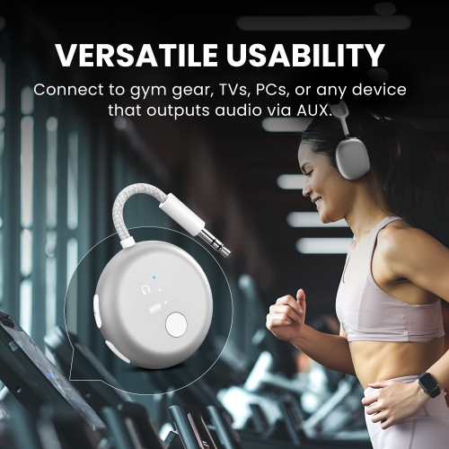 SoundJet R1 d'Avantree – Adaptateur Bluetooth pour écouteurs et AirPods Travel Flight, aptX Adaptive, batterie 20H, émetteur audio sans fil avec jeu