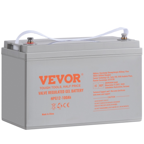 VEVOR 12V 100 AH Deep Cycle Battery, AGM Marine Rechargeable Battery, High Self-Discharge Rate 800A Current, for RV Solar Marine Off-Grid