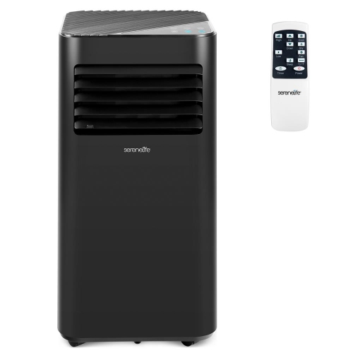 SereneLife Portable AC 10000 BTU, 3-in-1 Cooling, Dehumidifier And Fan Modes, Compact Standing Air Conditioner, Energy Efficient 320 Sq. Ft. Climate