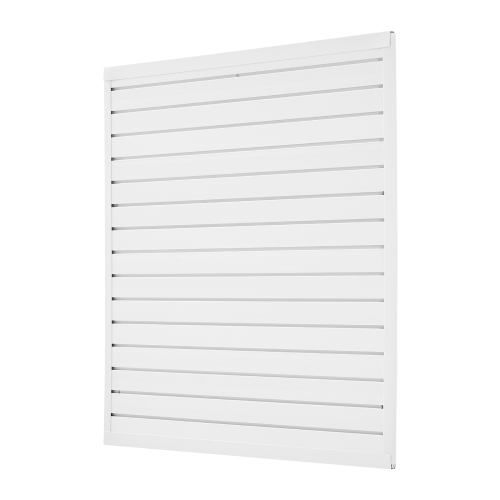 VEVOR 4 x 4 ft Slat Wall Paneling, PVC with Modular Design, White Slat Wall Easy-to-Install Adjustable Panel with Coupling Structure & DIY Cutting,
