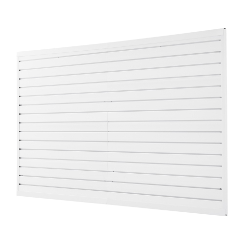 VEVOR 8 x 4 ft Slat Wall Paneling, PVC with Accessories, White Slat Wall Easy-to-Install Adjustable Panel with Coupling Structure & DIY Cutting, Fits