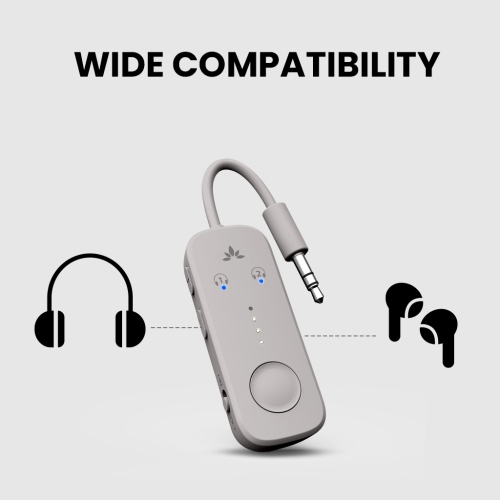 Avantree Relay – Bluetooth 5.3 Airplane Adapter with aptX Adaptive, 3.5mm AUX, Connects 2 Headphones or AirPods, 20Hr Playtime, Wireless Audio
