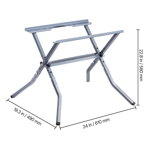VEVOR 350 lbs / 158.76 kg Load Capacity, Table Saw Folding Stand, Portable Compact Table Saw Stand, Heavy Duty Construction, Easy Storage, Foldable
