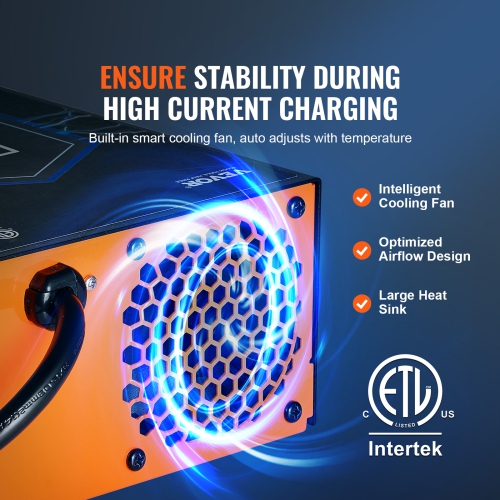 Convertisseur de VR VEVOR 55 A, chargeur de batterie CA à CC 12&nbsp;V 110&nbsp;V pour VR avec recharge intelligente à 4 étapes 13&nbsp;V vers