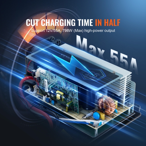 Carte principale VEVOR WF-8955-AD-MBA de 55 A, unité de remplacement de convertisseur d'alimentation pour VR à trois étapes, convient aux