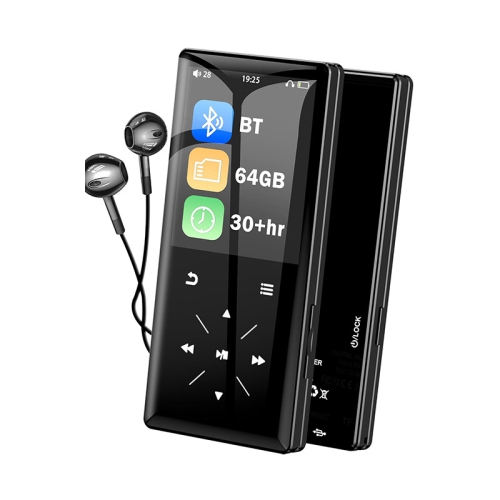 MYACUC  64GB Bluetooth Mp3 Player, 2.4" Screen Portable Music Player With Built-In Speaker, Mp3 Music Player With Recorder Fm Radio E-Book