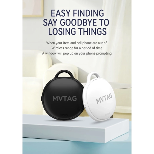 Global Positioning Long-term Locator - Suitable for Apple mobile phones to accurately find - Family Elderly, Luggage, Keys, Car Waterproof - White