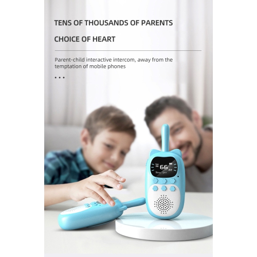 Mini walkie-talkie toys for children 3KM wireless talk USB charging outdoor parent-child educational interactive gameStandard one pair
