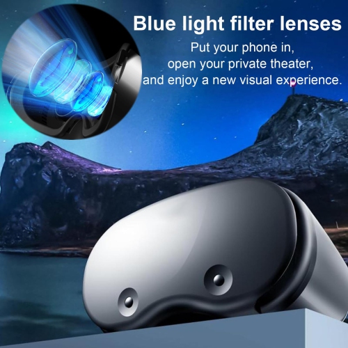 3D VR Headset, Virtual Reality Anti-Blue Light Glasses with Controller for iPhone and Android, Mobile Gaming and Movies