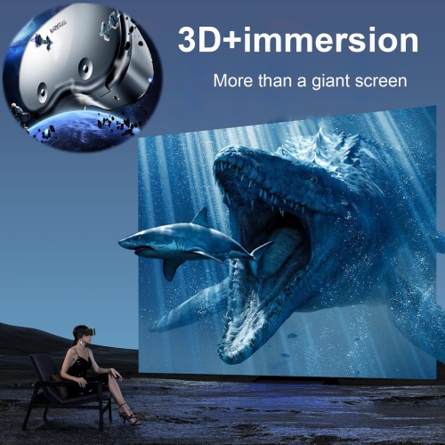 3D VR Headset, Virtual Reality Anti-Blue Light Glasses with Controller for iPhone and Android, Mobile Gaming and Movies