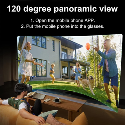 3D VR Headset, Virtual Reality Anti-Blue Light Glasses with Controller for iPhone and Android, Mobile Gaming and Movies