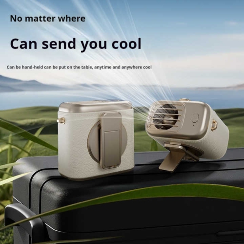2025 new waist-mounted fan, portable, high-wind desktop fan, large capacity, long battery life, outdoor neck-mounted fan, three-speed high-speed wind