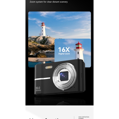 New CCD student retro camera HD dual camera can take photos and record video mini SLR camera student 4k camera-black + 32G memory card [with card