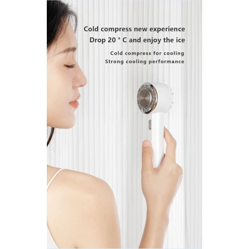 New handheld ice semiconductor cooling fan USB charging portable desktop high-speed small fan brushless motor - KK9 cooling fan - white