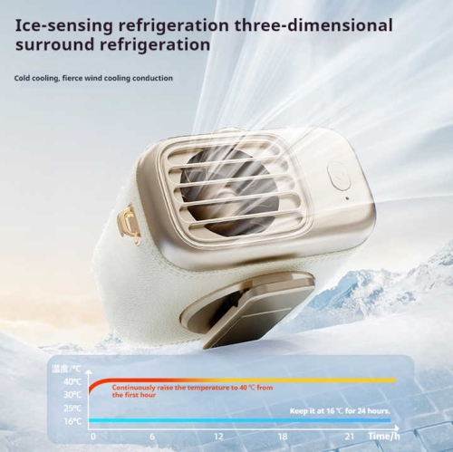 2025 new waist hanging fan portable high wind power desktop small fan large capacity long endurance outdoor neck hanging fan three-speed high speed