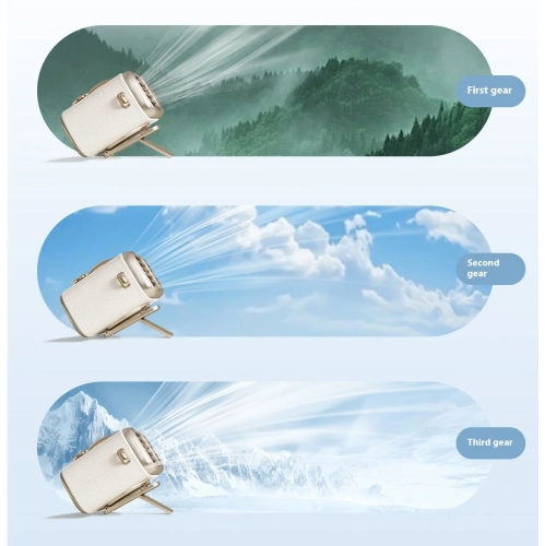 2025 new waist hanging fan portable high wind power desktop small fan large capacity long endurance outdoor neck hanging fan three-speed high speed