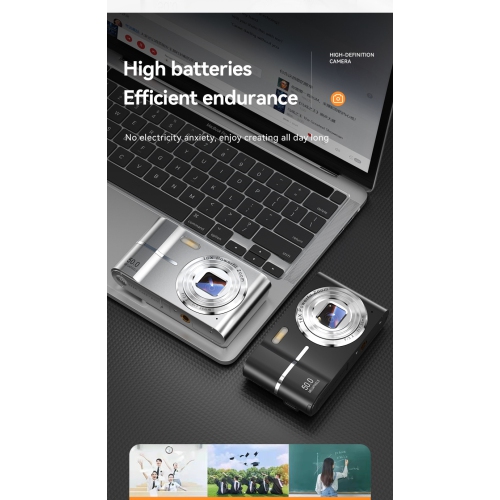 Nouvelle caméra rétro CCD étudiante HD double caméra peut prendre des photos et enregistrer des vidéos mini appareil photo reflex 4K pour étudiant -