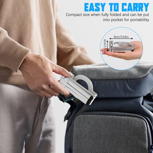 Portable Foldable Desktop Phone Holder, Mini Magnetic Tripod Compatible with iPhone MagSafe, Ideal for Travel and Live Streaming