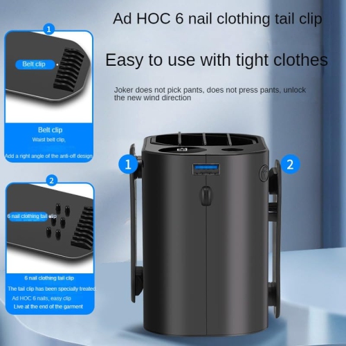 10000mAh Waist Fan Super Airflow Waist Clip Wearable Fan Necklace Fan Personal Fan Cooling Fan Hands-free for Fishing, Gardening, Climbing, Cycling