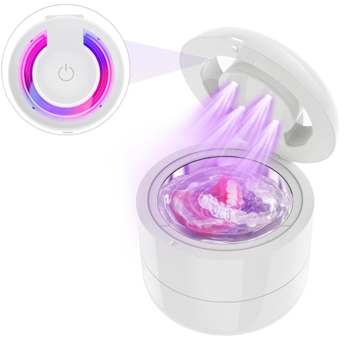 Ultrasonic Retainer Ultrasonic for Denture,Ultra Sonic Denture Cleaning Machine,Ultrasonic Cleaner for Mouth Guards Braces Aligners