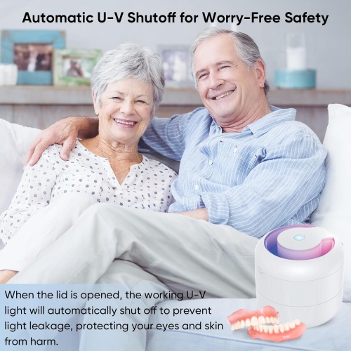 Ultrasonic Retainer Ultrasonic for Denture,Ultra Sonic Denture Cleaning Machine,Ultrasonic Cleaner for Mouth Guards Braces Aligners