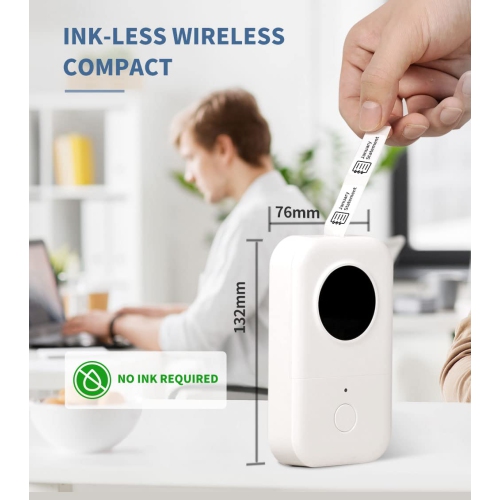 Mini Label Printer, Bluetooth Wireless Pocket Thermal Printer for Home and Office Use