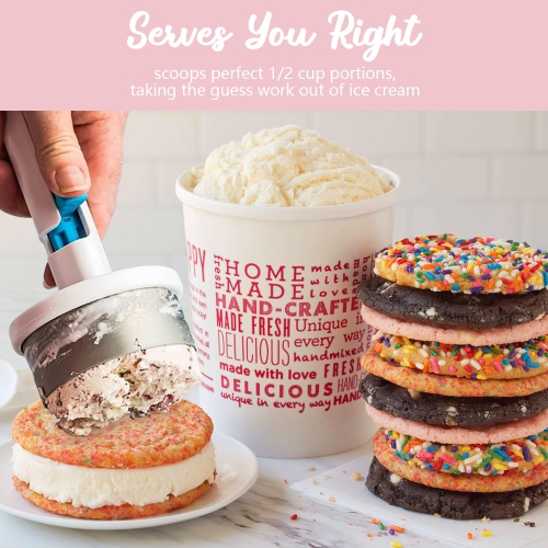 Ice Cream Sandwich Scoop, Stainless Steel Cookie and Ice Cream Sandwich Maker for Kitchen or Dessert Shops