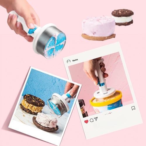 Ice Cream Sandwich Scoop, Stainless Steel Cookie and Ice Cream Sandwich Maker for Kitchen or Dessert Shops