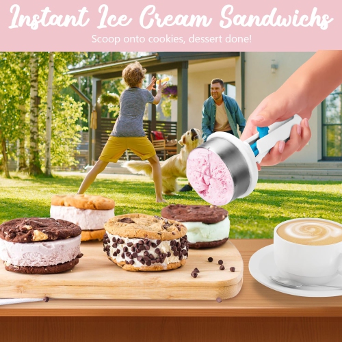 Ice Cream Sandwich Scoop, Stainless Steel Cookie and Ice Cream Sandwich Maker for Kitchen or Dessert Shops