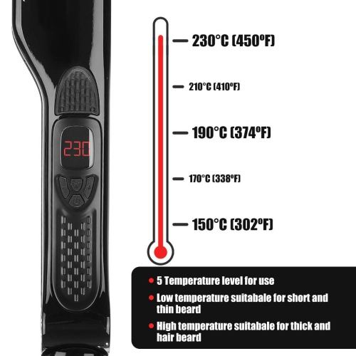Professional Steam Hair Straightener, Electric Fast Steam Hair Brush Ceramic Flat Iron, with Upgrade Anti-Static Infrared Technology for All Hair
