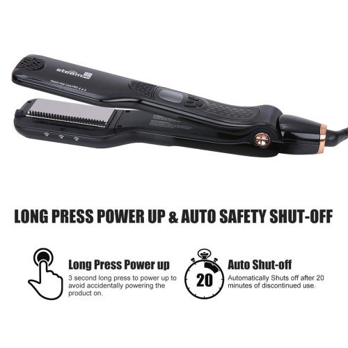 Professional Steam Hair Straightener, Electric Fast Steam Hair Brush Ceramic Flat Iron, with Upgrade Anti-Static Infrared Technology for All Hair