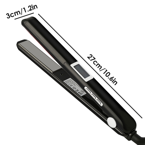 Professional Infrared Hair Straightener and Styling Iron with Flat Plates, Hair Treatment for Damaged Hair, LCD Display