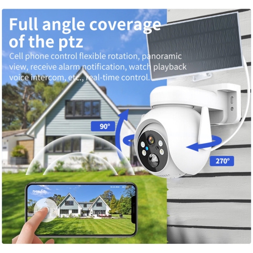 Outdoor Solar Security Camera Wireless 2.4G WiFi Low Power Consumption Black Light Night Vision Waterproof and Dustproof Remote Monitoring - Memory