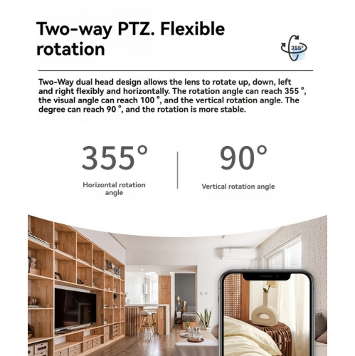 Home dual-band WIFI shaking machine intelligent monitoring indoor 360 degree HD camera without blind spot - with 32GB memory card