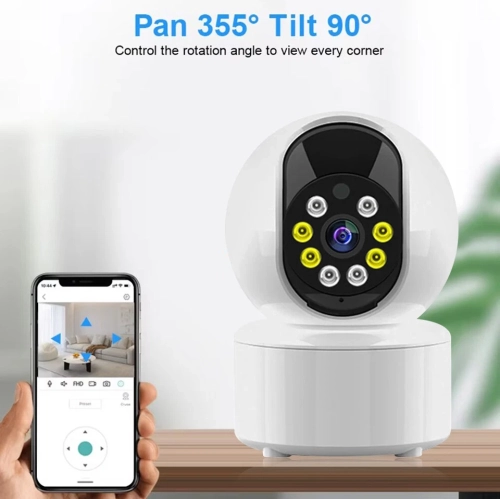 【1080P HD + dual-band WiFi】Surveillance camera 2.4G/5G dual-band switching Intelligent motion detection Two-way intercom Home remote security——with