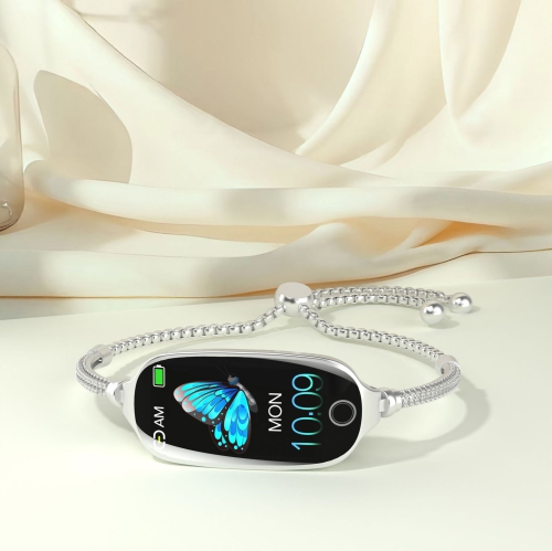 Elegant women's smartwatch - 1.1-inch HD display, Bluetooth 5.3, health monitoring, IP67 waterproof, magnetic charging, lightweight and portable