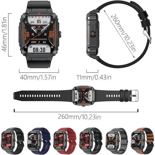 1.92" high-end touchscreen smartwatch - Bluetooth calling, health monitoring, IP68 waterproof, ideal gift for men/women - compatible with