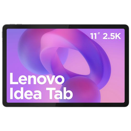 Tablette Idea Tab 11 po 128 Go Android 15 de Lenovo à processeur 8 coeurs Dimensity 6300 de MediaTek avec étui - Gris luna