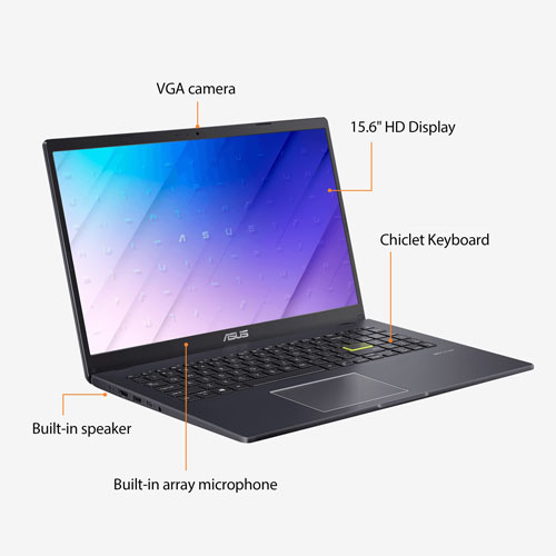 Asus Vivobook Go 15.6" Laptop w/ 1 year of Microsoft 365 (Intel Celeron N4500/4GB RAM/128GB eMMC/Win 11 S)