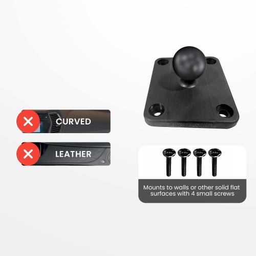 Support de chargement rapide sans fil pour l'auto Auto Grip avec plaque AMPS - Certifié Qi