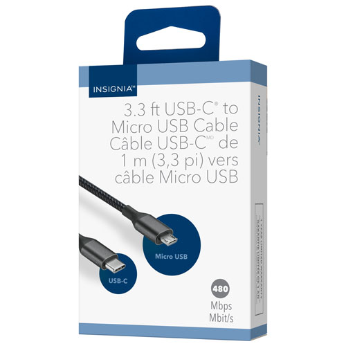 Insignia 1m Micro USB to USB-C Cable - Only at Best Buy